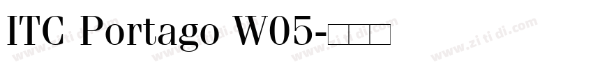 ITC Portago W05字体转换